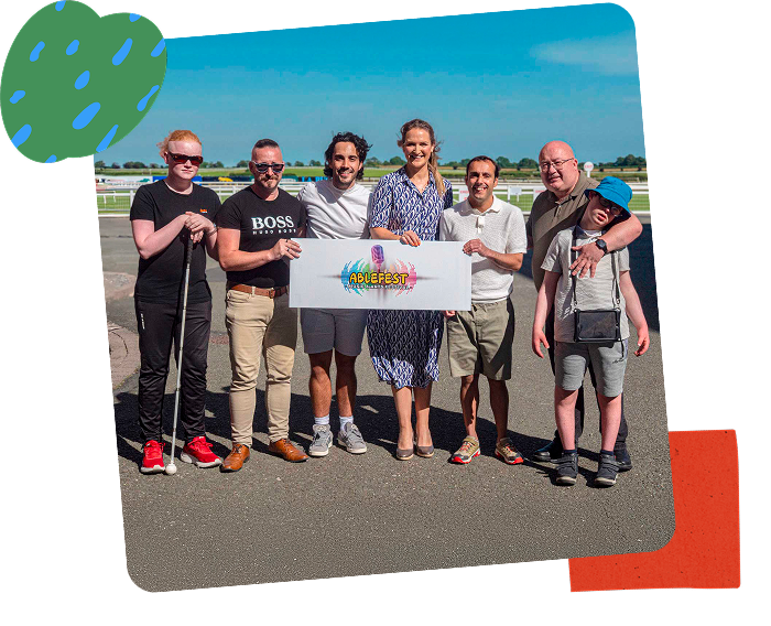 Photo of the Able Events team, together with members of their families and supporters