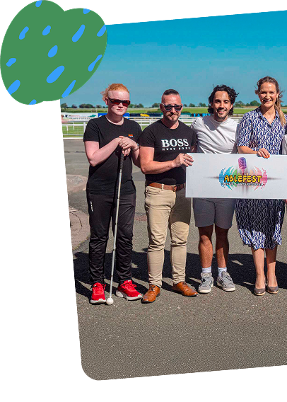 Photo of the Able Events team, together with members of their families and supporters